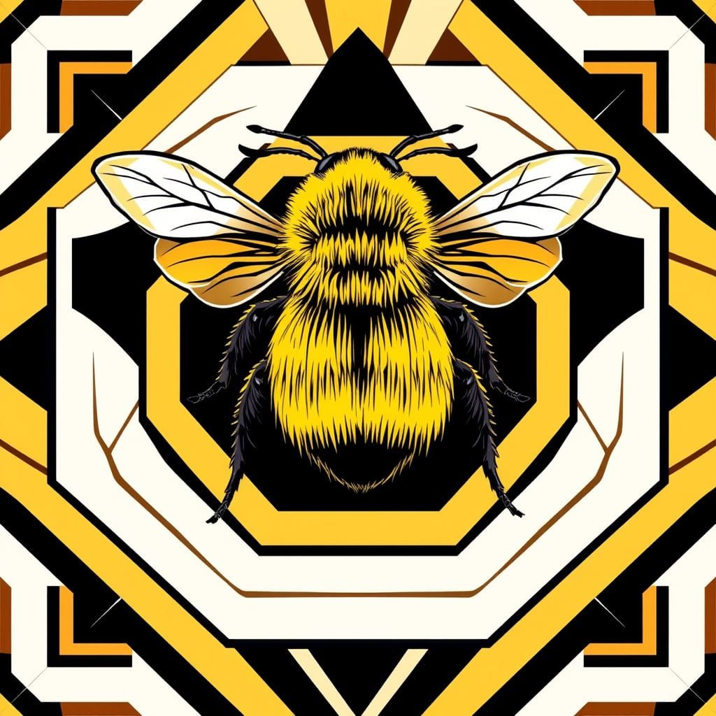 Surreal Futuristic Bee Logo