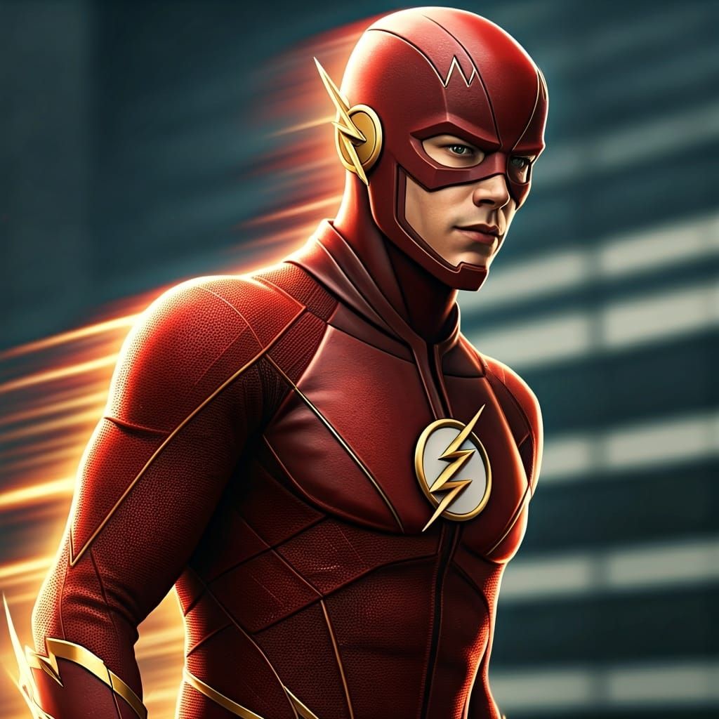 The Flash in Dynamic Comic Book Art Style