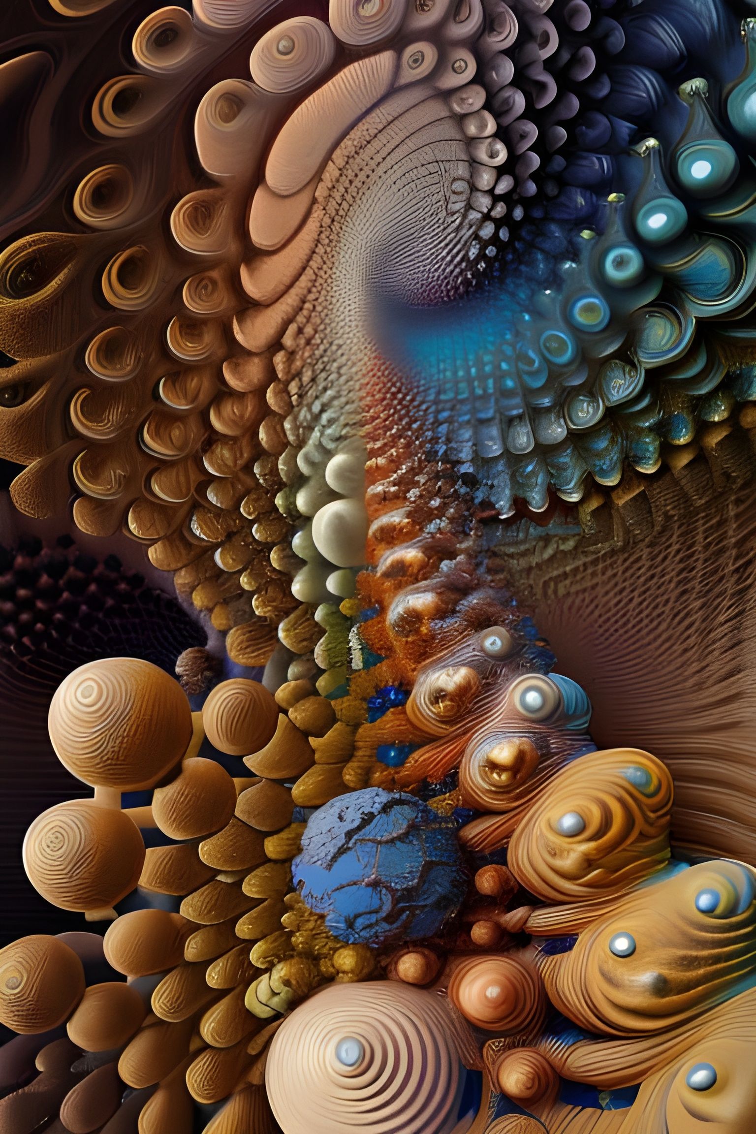 Abstract Fractal Painting in Geometric Style
