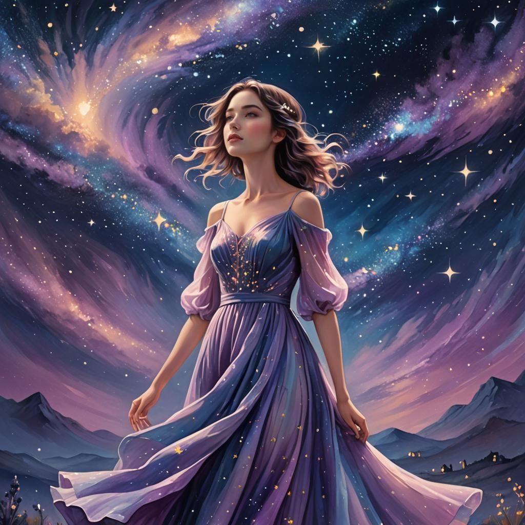 Starry Night in Zaffre Hues