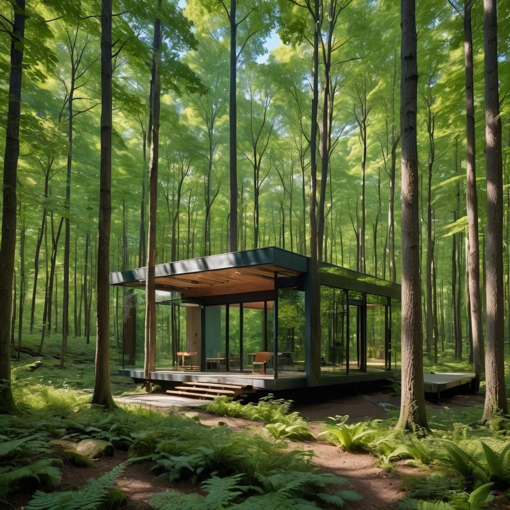 Invisible Cabin Blends Into Forest in Hyperrealism