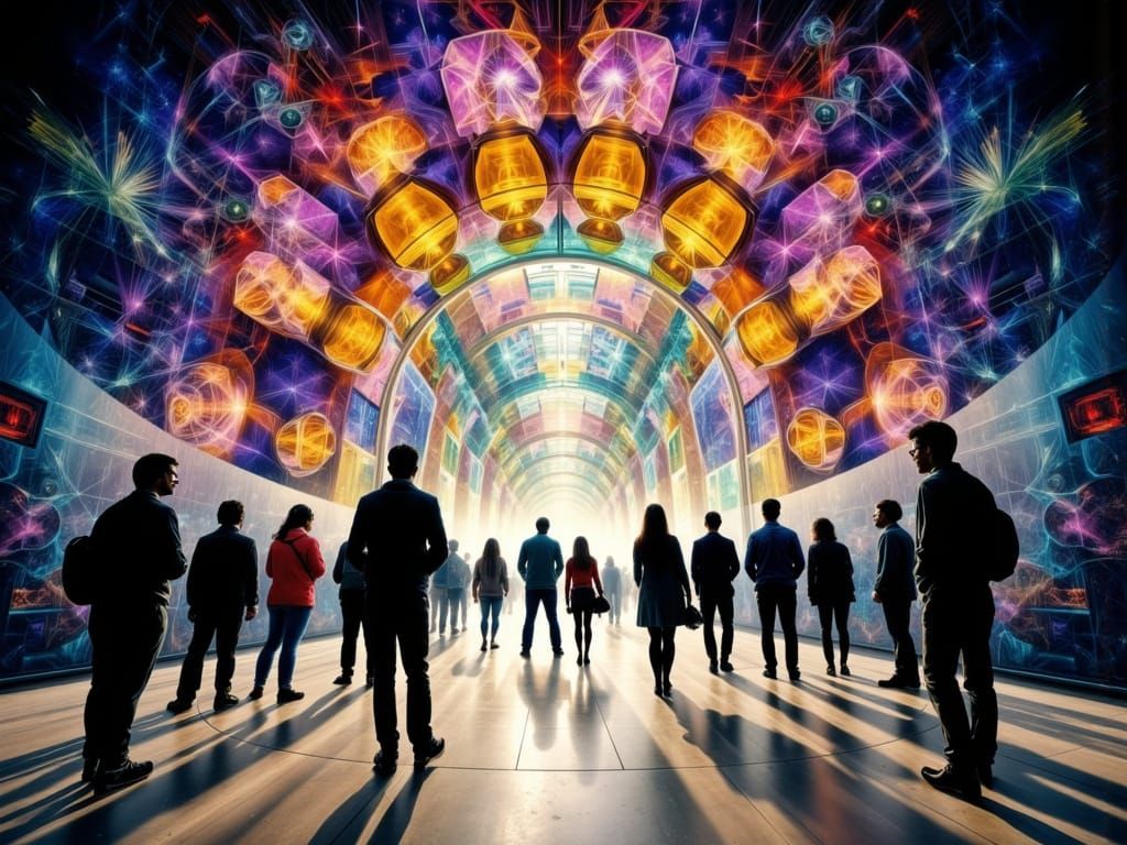 Psychedelic Kaleidoscope Portal at Museum Entrance