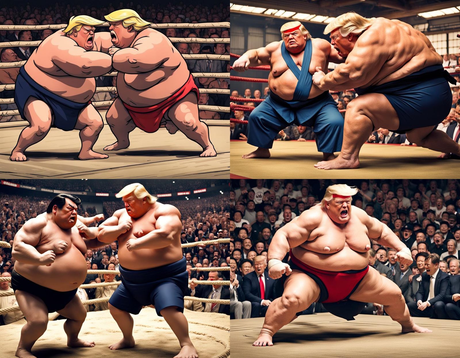 Violent Sumo Wrestling Match in 8k HD