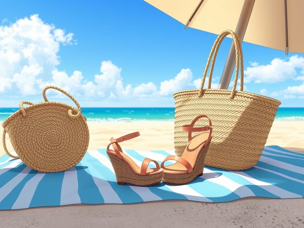 Elegant Summer Footwear in Hyper Realistic Style