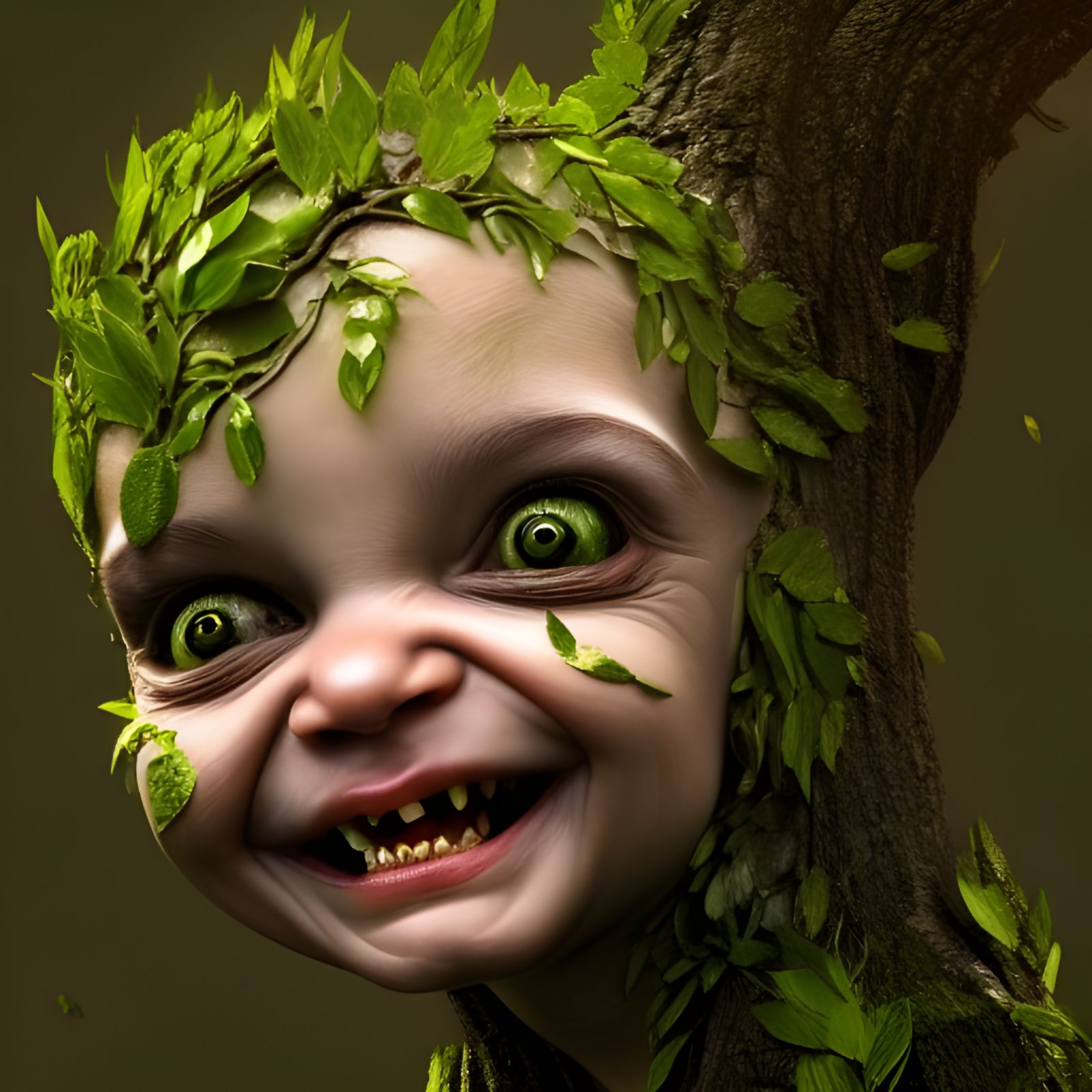 Detailed Tree Baby with Intricate Features