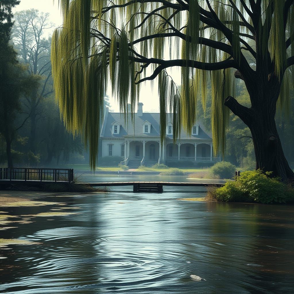 Epic Old Garden Scene in a Lush Forest Setting