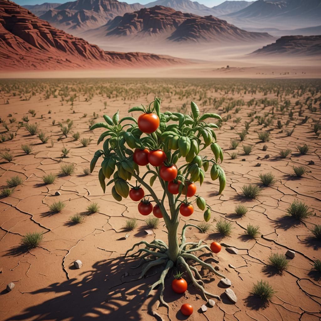 A lone giant tomato plant #2