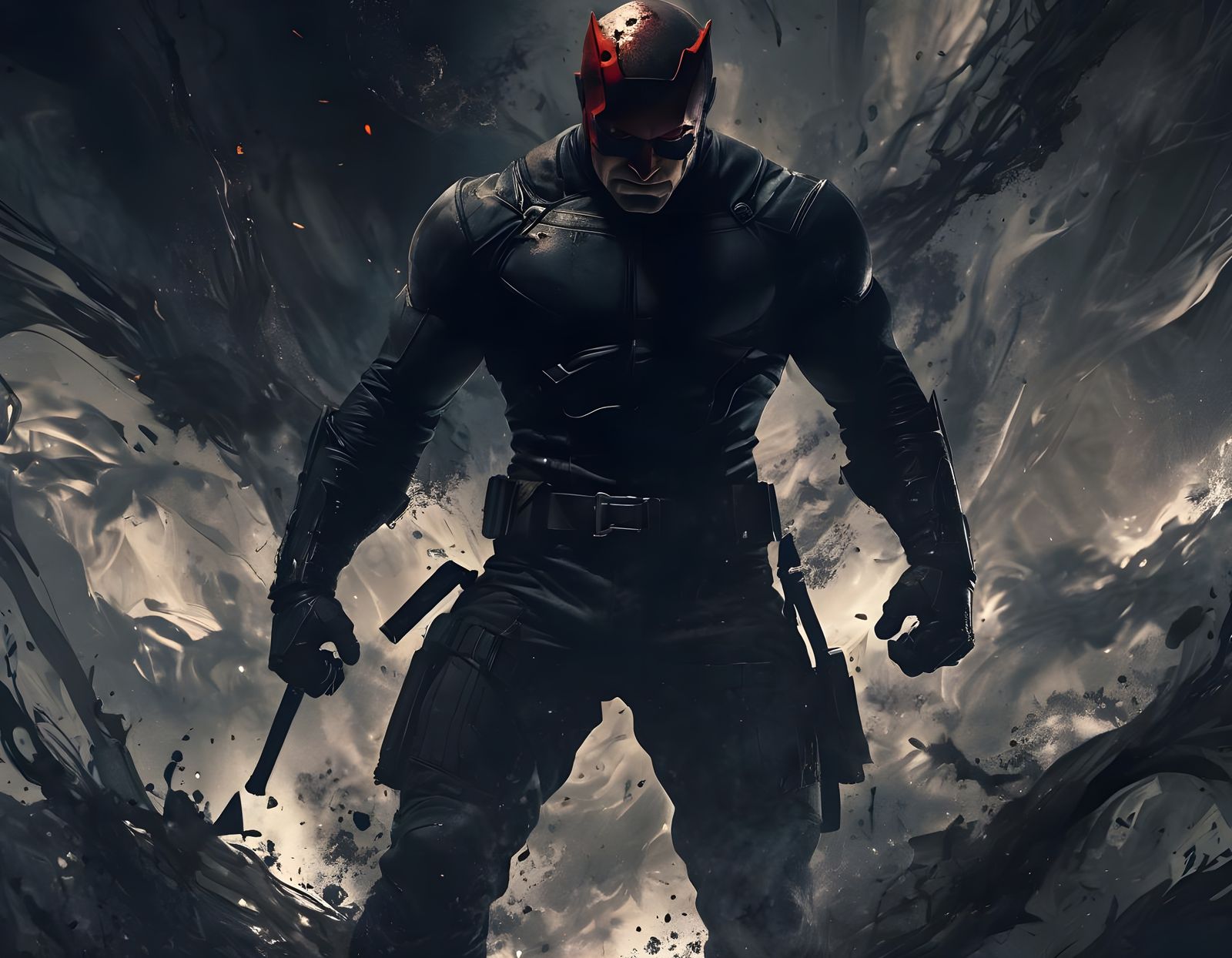 Gothic Daredevil in Majestic Oil Painting Style