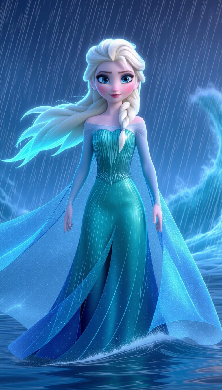 Elsa Reimagined: Pixar-Style 3D Render