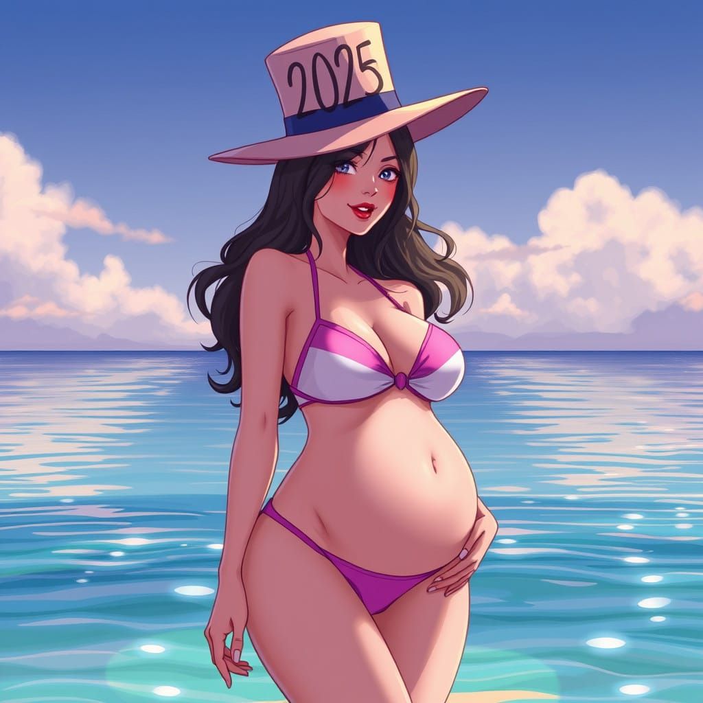 Surreal Anime Goddess Wears Top Hat in 2025