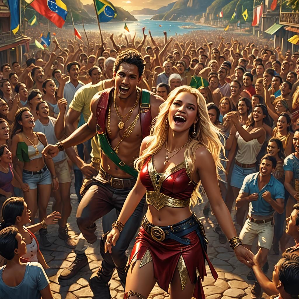 Brazilian Singers in Concert: Vibrant Concept Art