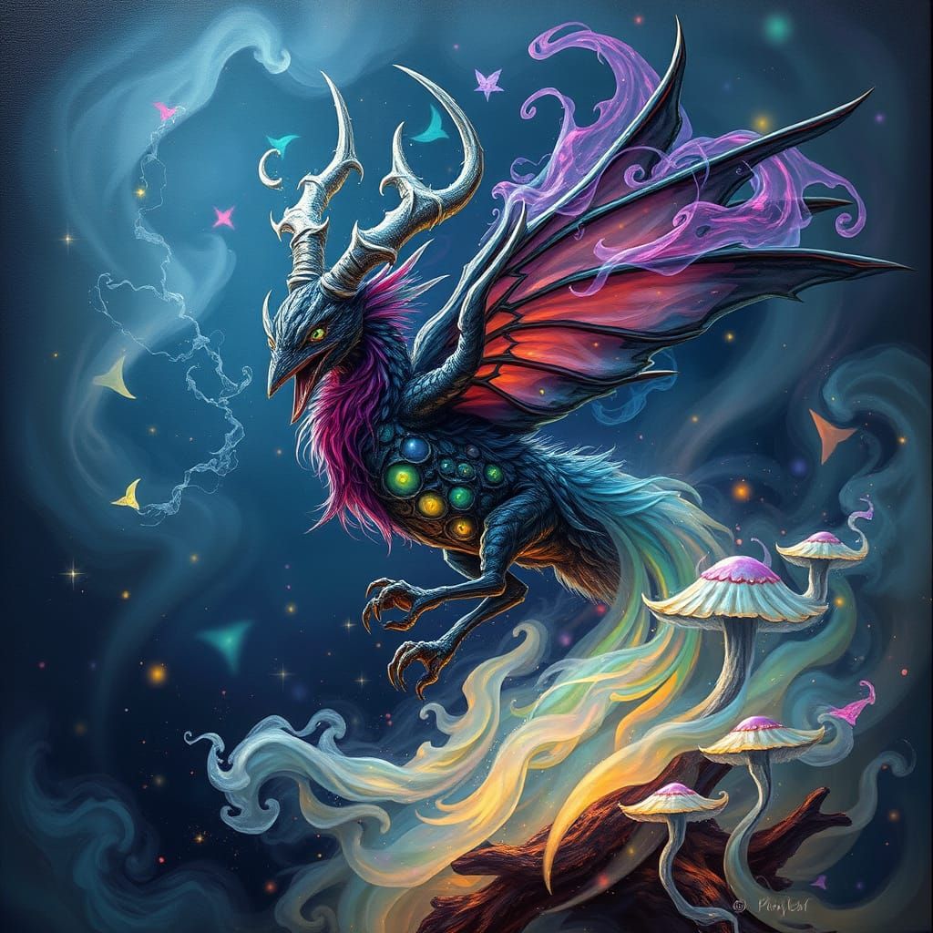 Ethereal Swirling Mist with Baroque and Gothic Elements