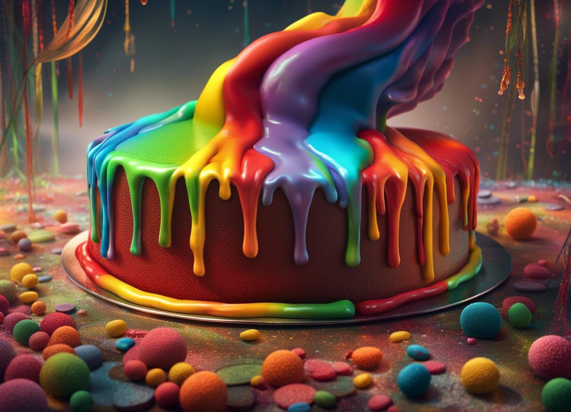 Rainbow Cake: Epic Digital Matte Painting