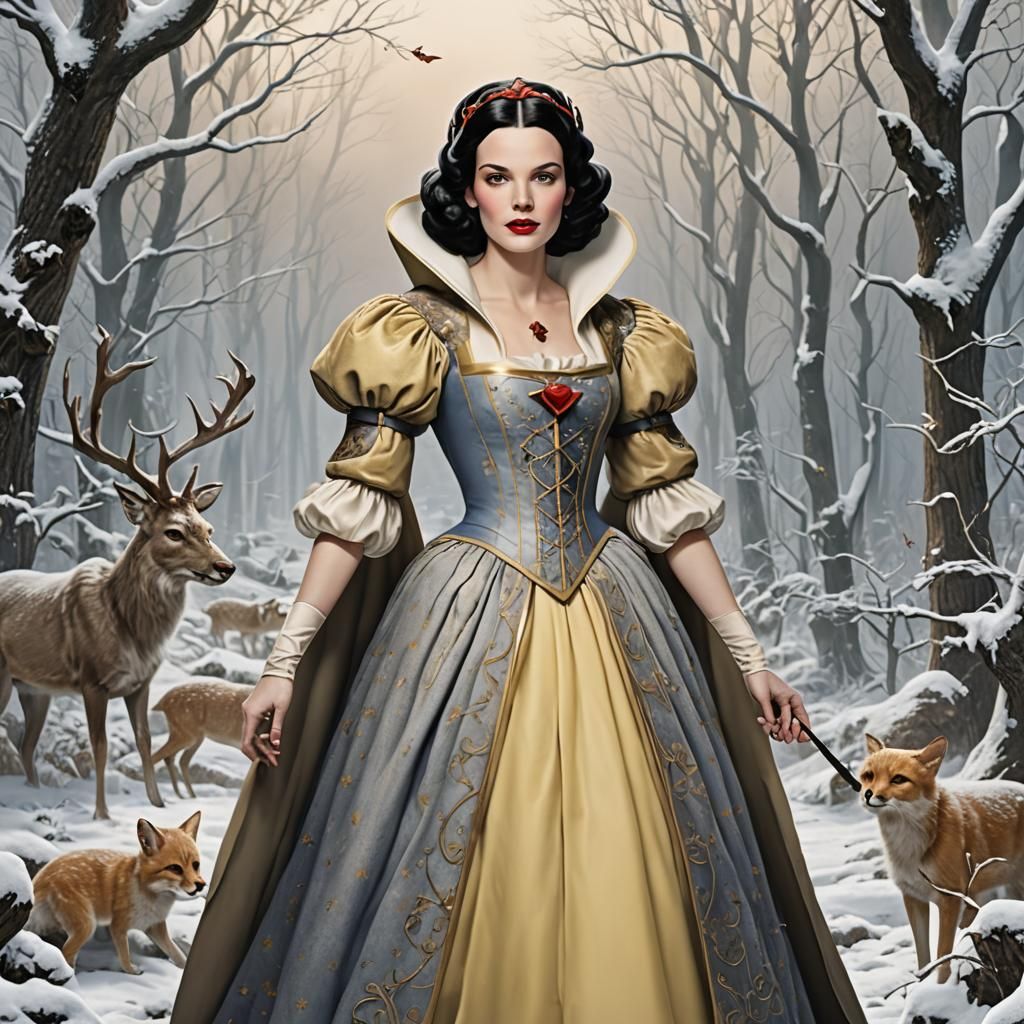 Cancer Woman Huntsman Snow White AI Art