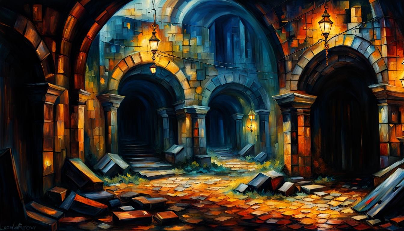 Archeologists Explore Abandoned City as Impasto Painting