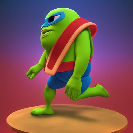 Cookie Superhero Concept Art in 3D Style