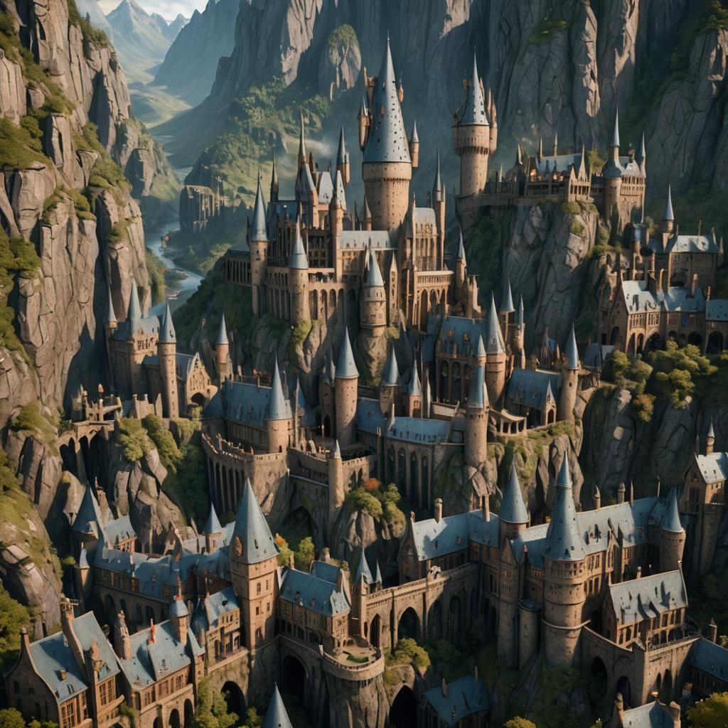 Detailed Matte Painting of Harry Potter