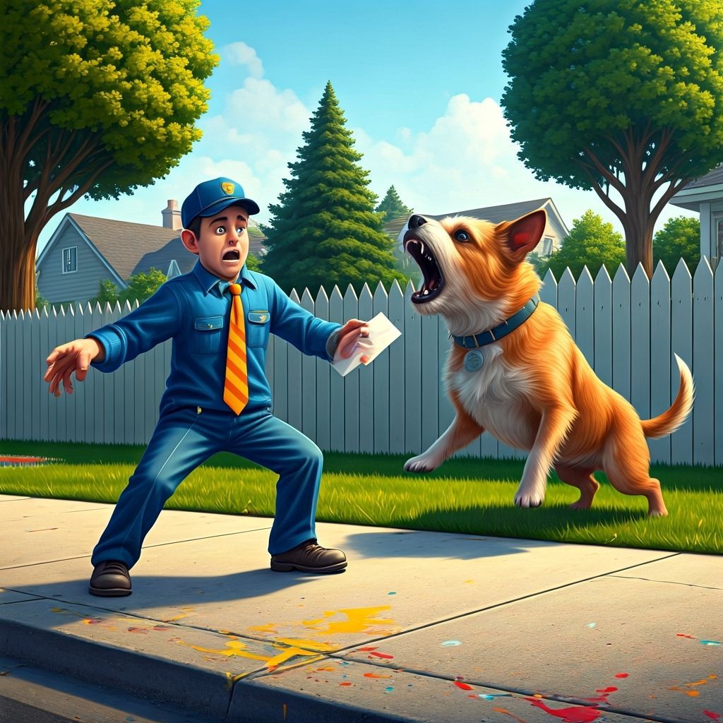 Fierce Dog Stops Mailman in Suburban Standoff