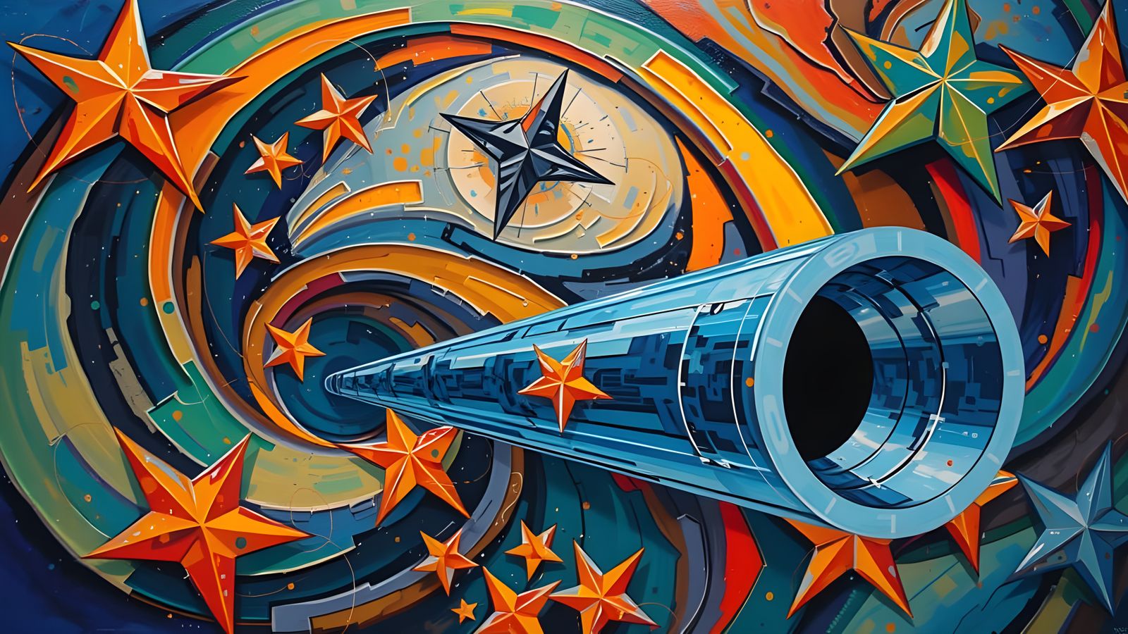 Cosmic Dance in Polished Glass