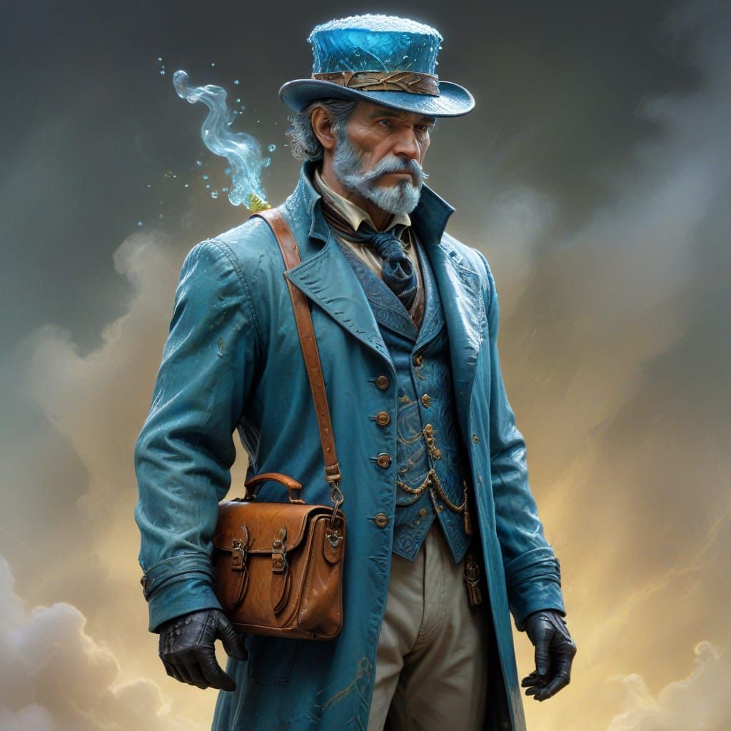 Ethereal Professor Slime in Whimsical London Fog