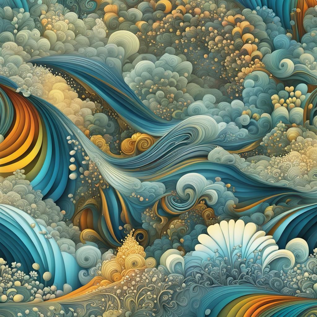 Elegant Fairy Wonderland with Abstract Fractals