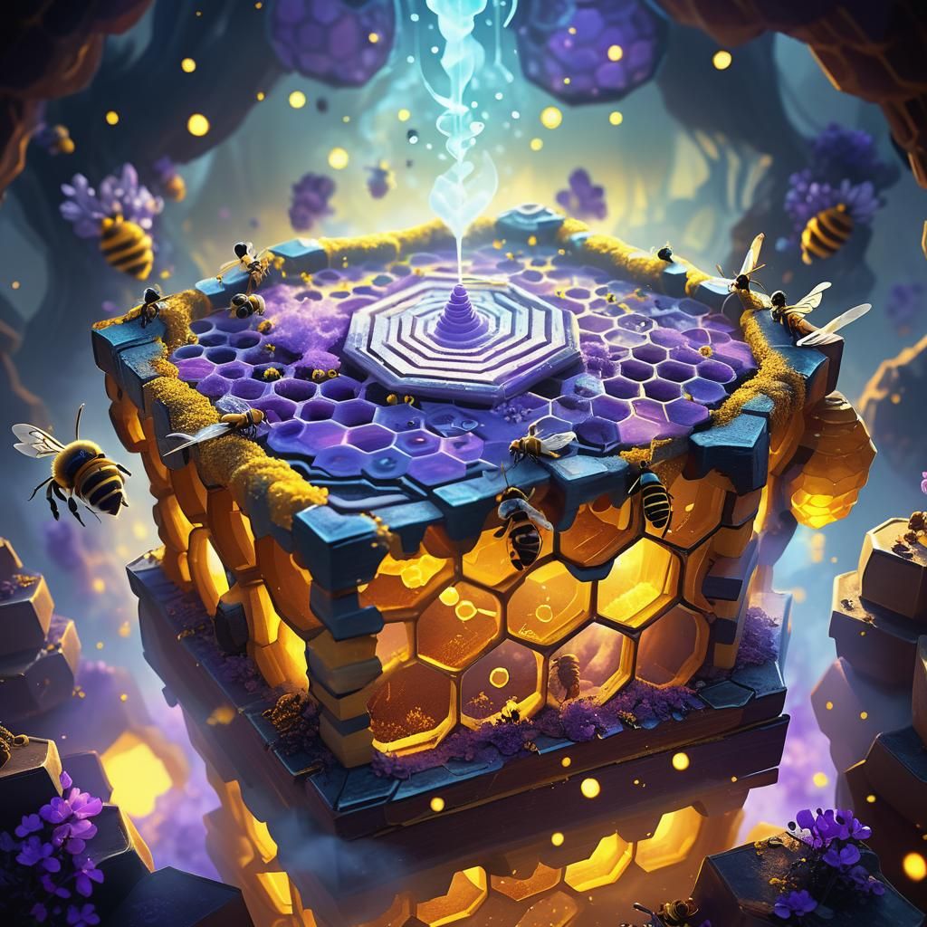 Magic Potions in Honeycomb Hive: Fantasy Concept Art