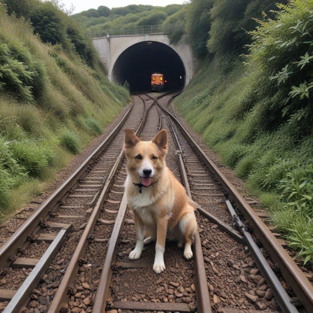 Pet dog causes train disruption during rush hour.

Train ser...
