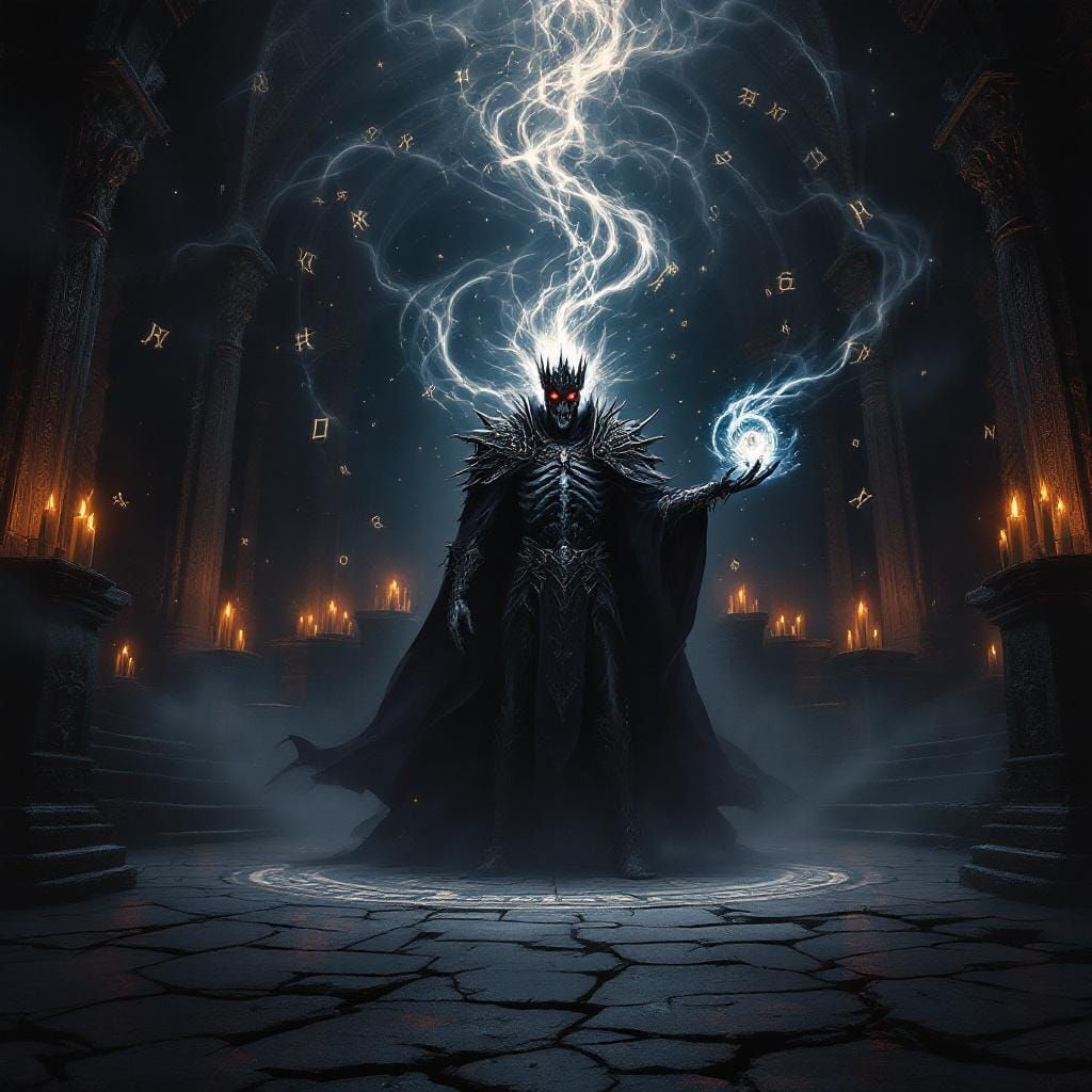 Lich King Concept Art in Dark Fantasy Style