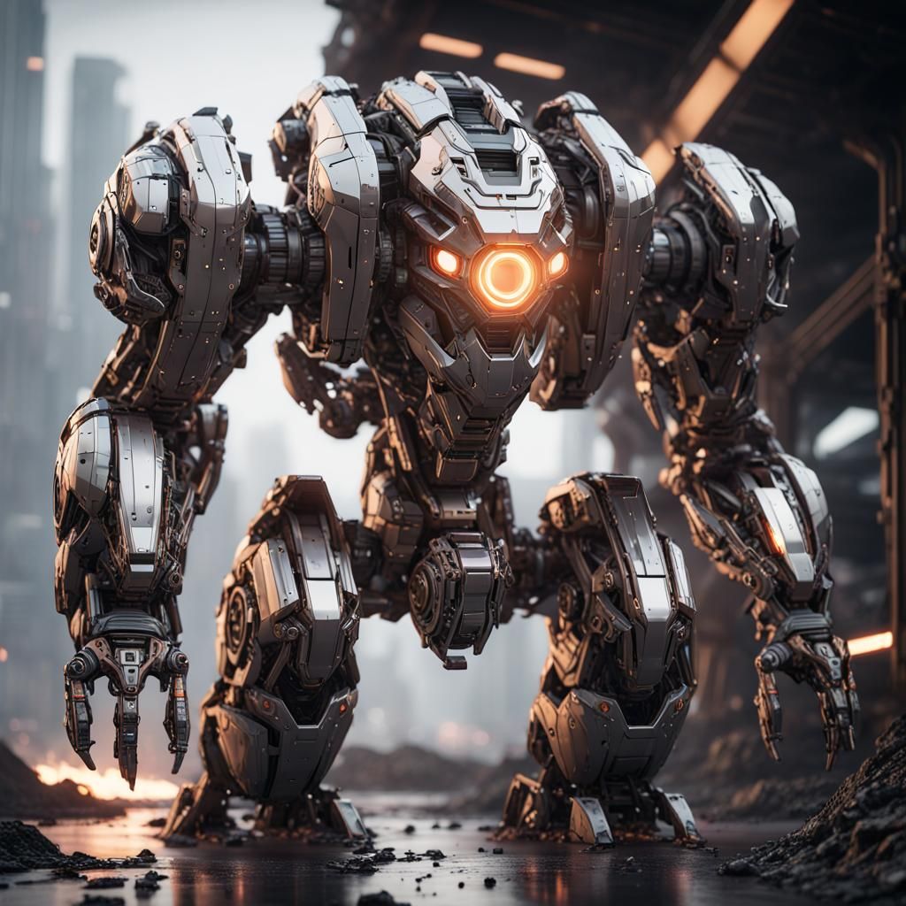 Futuristic Sci-Fi Cyclops Mech in 8K