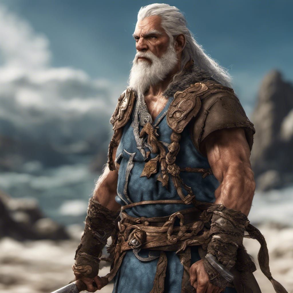 Dwarf Warrior with Braided Beard and Axe