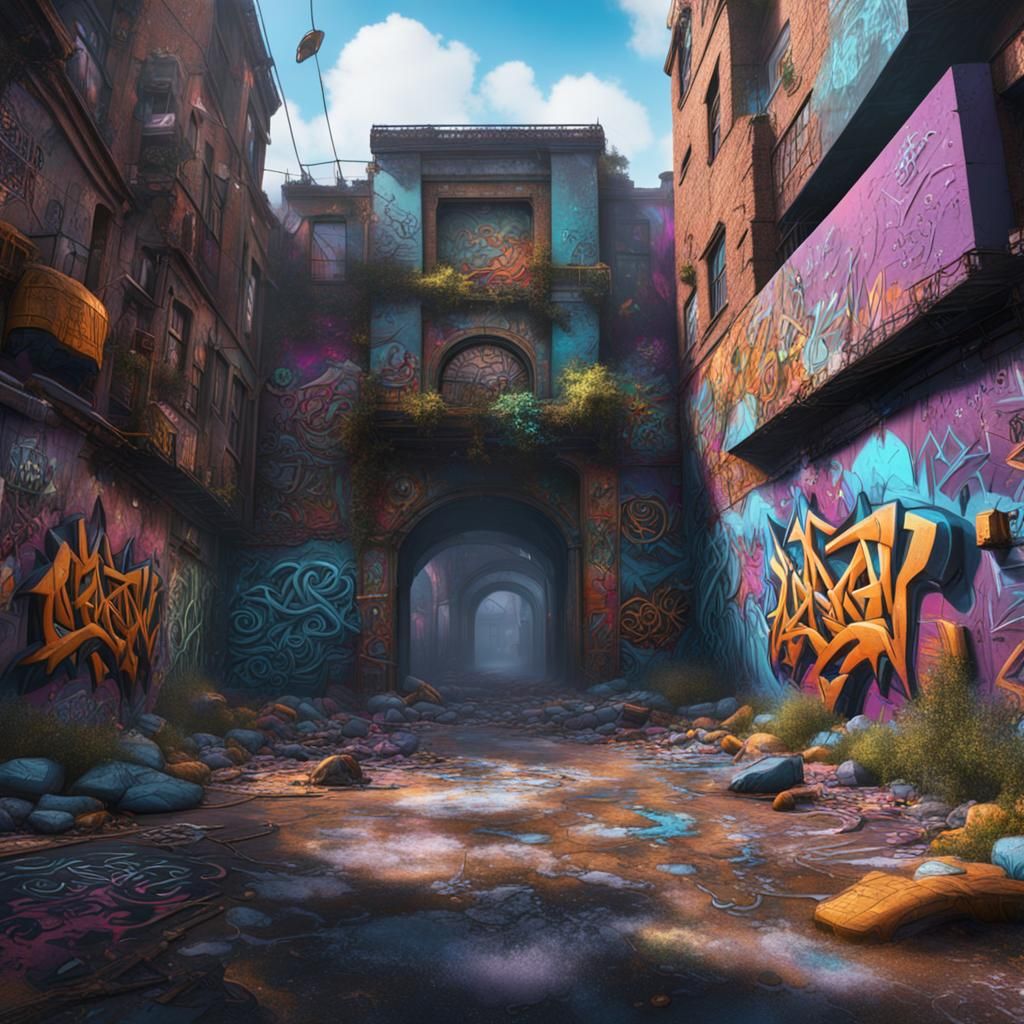 Detailed Graffiti Art in Unreal Engine 5