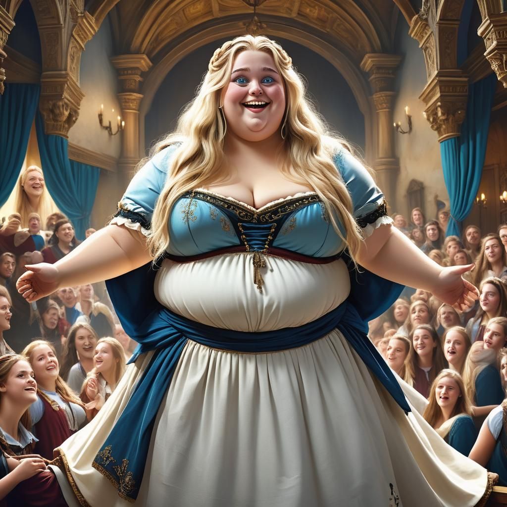 Fat Juliet in Fantastical Matte Painting