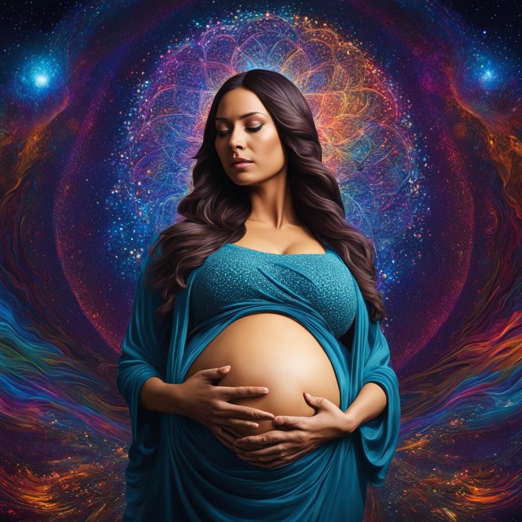 Pregnant Woman's Psychedelic Astral Dream of Motherhood