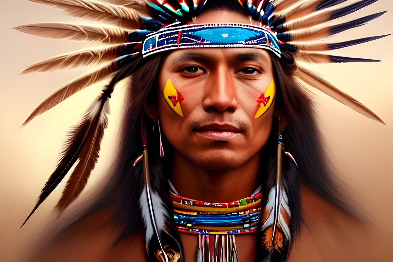 Native American Portrait Painting