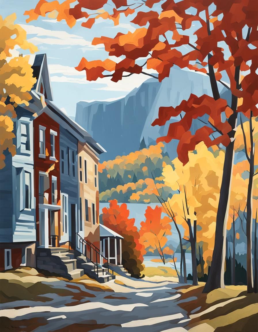 Canadian Landscape Painting in Group of Seven Style