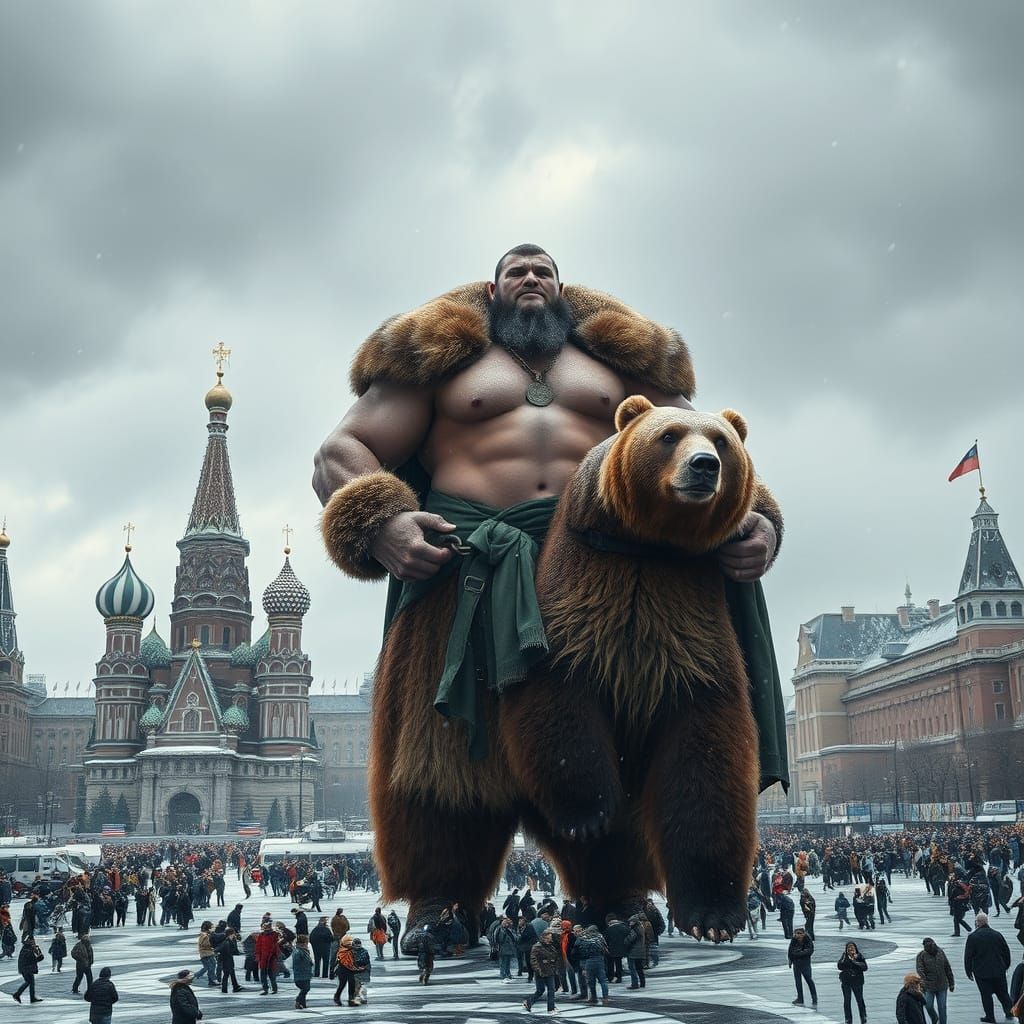 Hyper-Realistic Digital Painting of a 100-Foot-Tall Russian ...