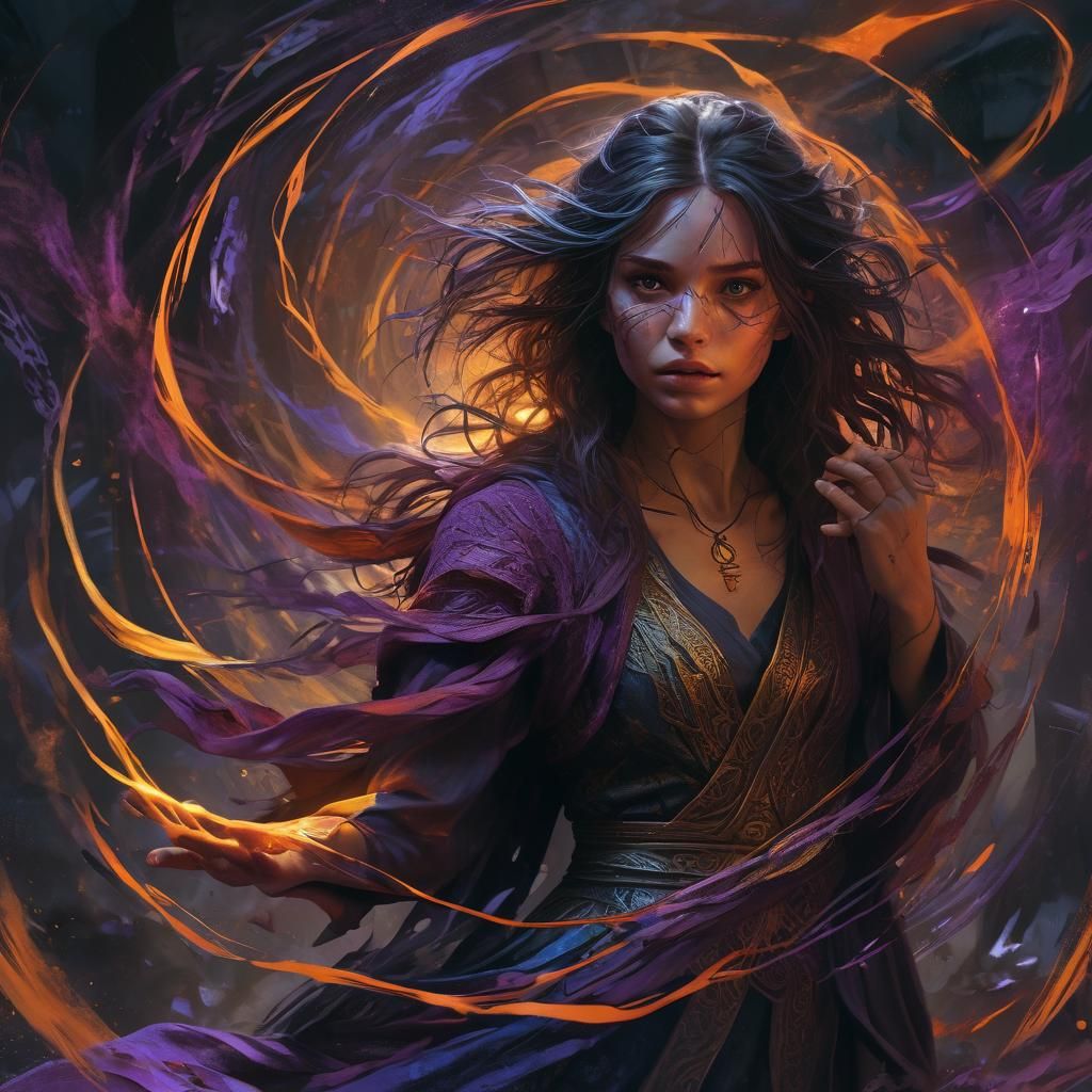 Dark Spellcaster in Hyperrealistic Concept Art