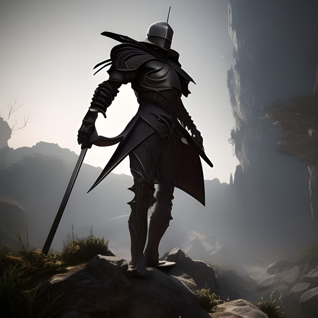 Epic Knight in 3D Game Cinematic Style