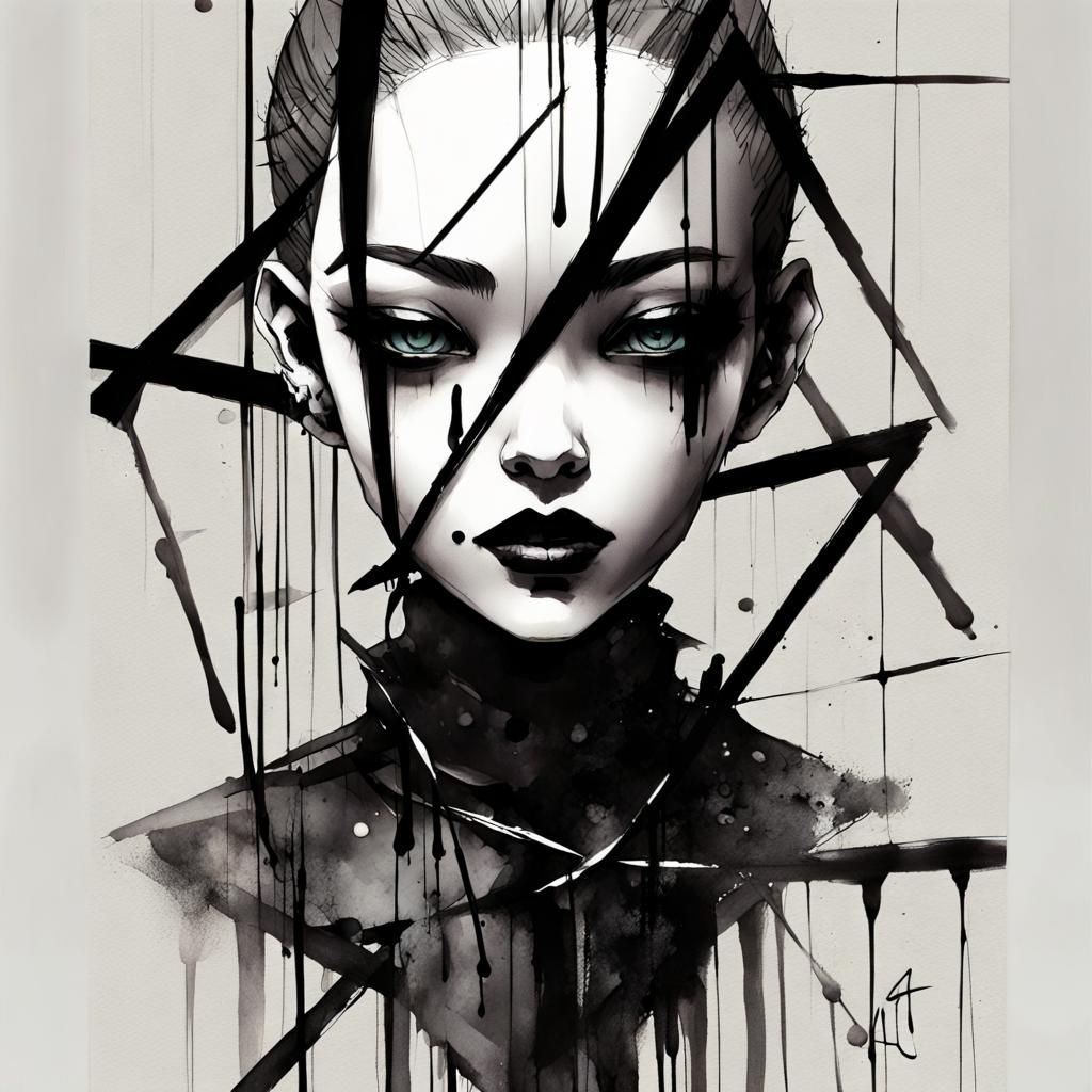 Sinister Ink Horror Doll in Modern Style