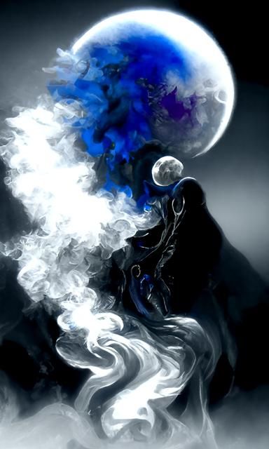 Ethereal Moon Wraith in Retrofuturist Film Noir