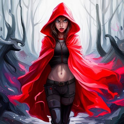 Neon Assassin Little Red Riding Hood Splash Art