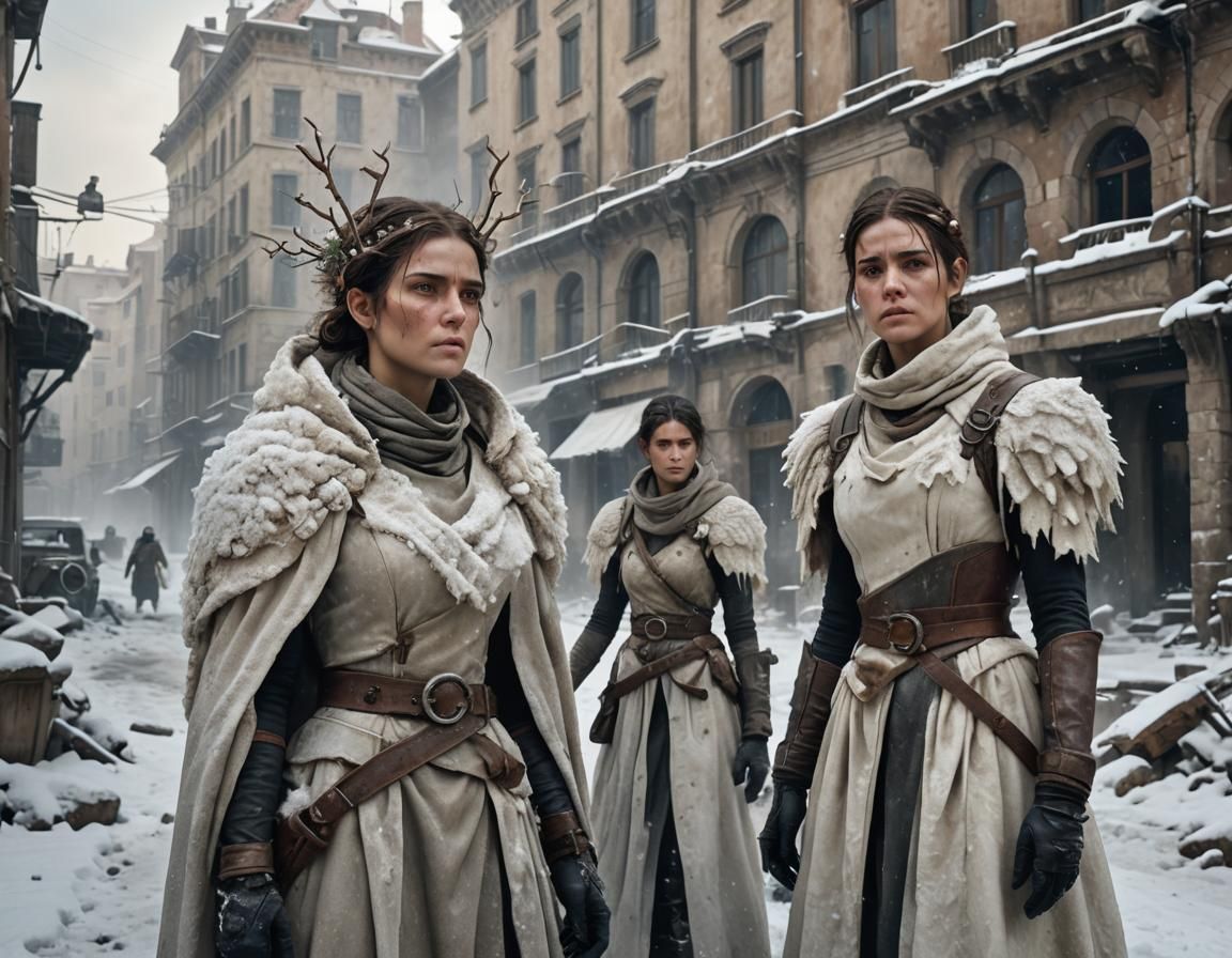 Survivors Face Fiery Storm in Post-Apocalyptic Wasteland