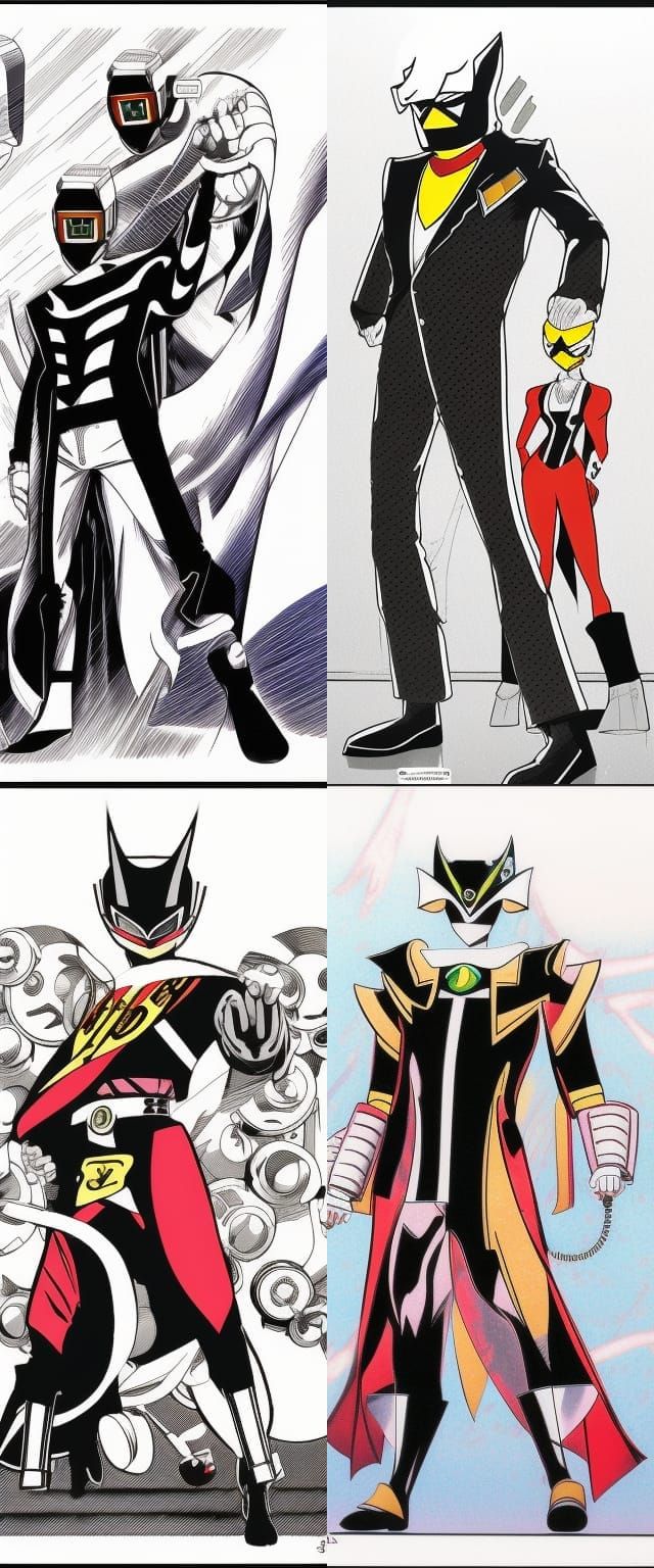 Super Sentai Villain in Pop Dot Comic Style