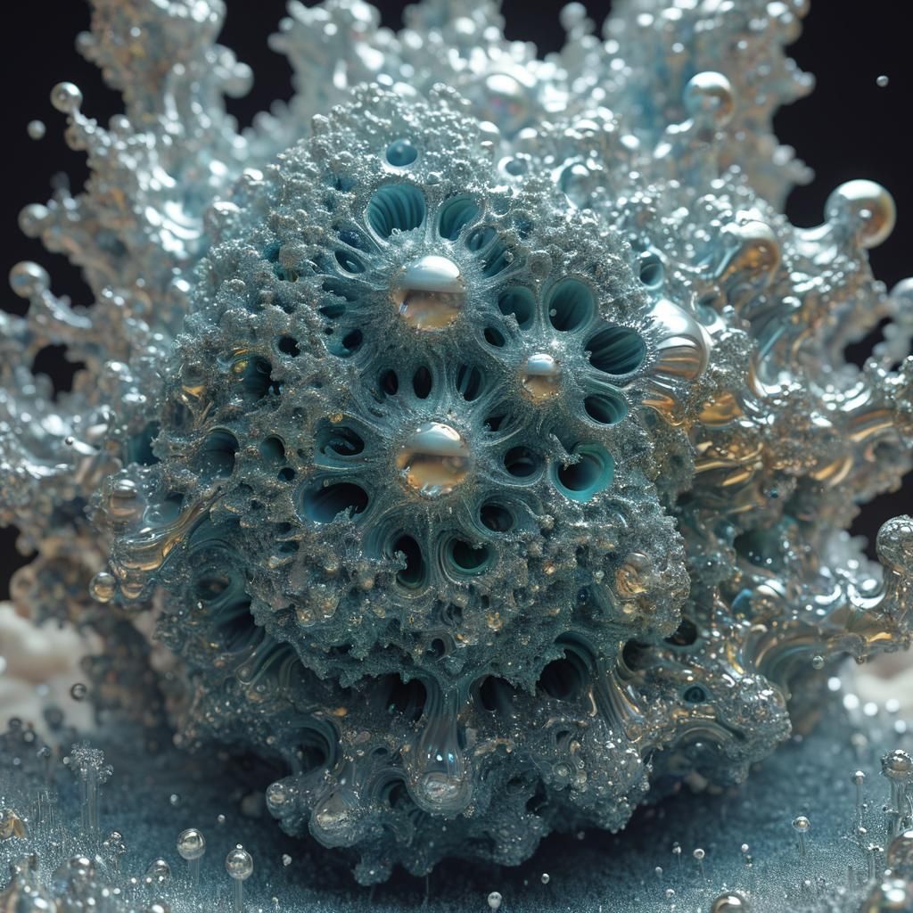 Iridescent Fractal Sculptures in 3D