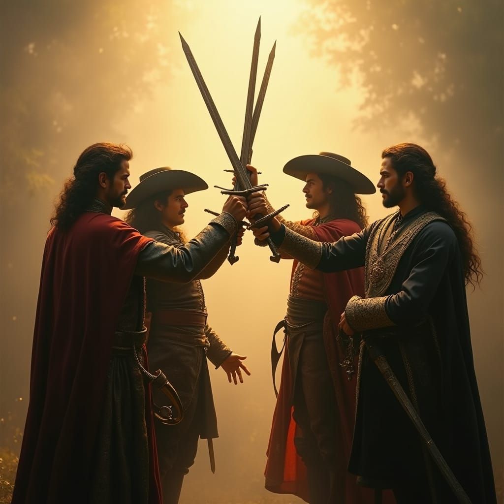 Musketeers Unite in Iconic Oath