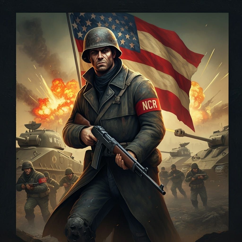 NCR Soldier Leads Charge in 1942-Style World War II Propagan...