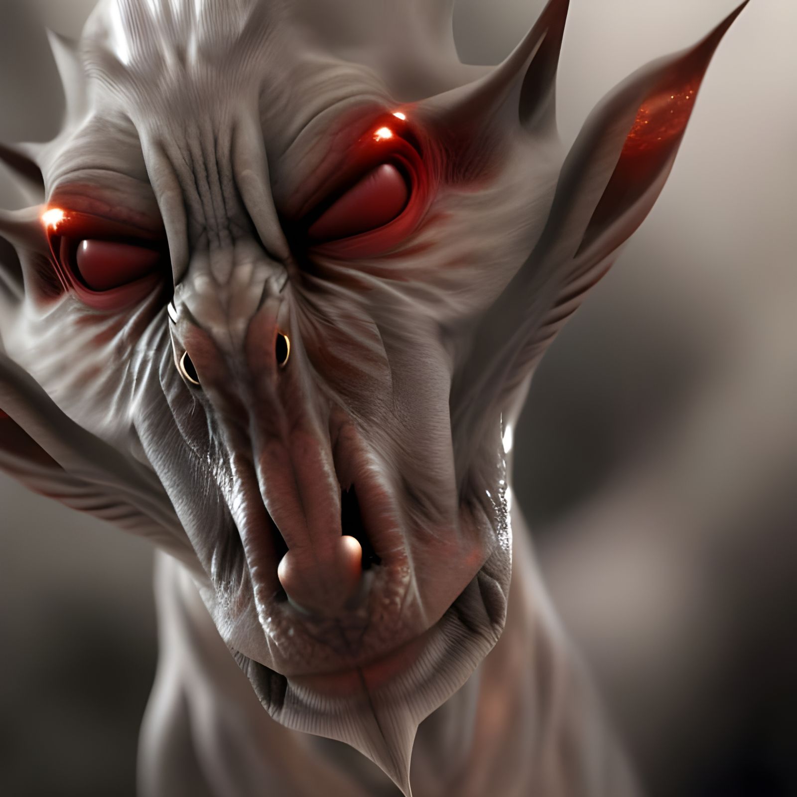 Alien Hominoid in Studded Suit, Hyperreal 8K