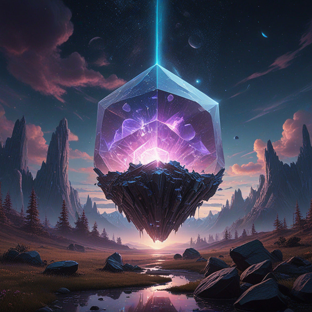 Ethereal Crystal Majestic in Celestial Space