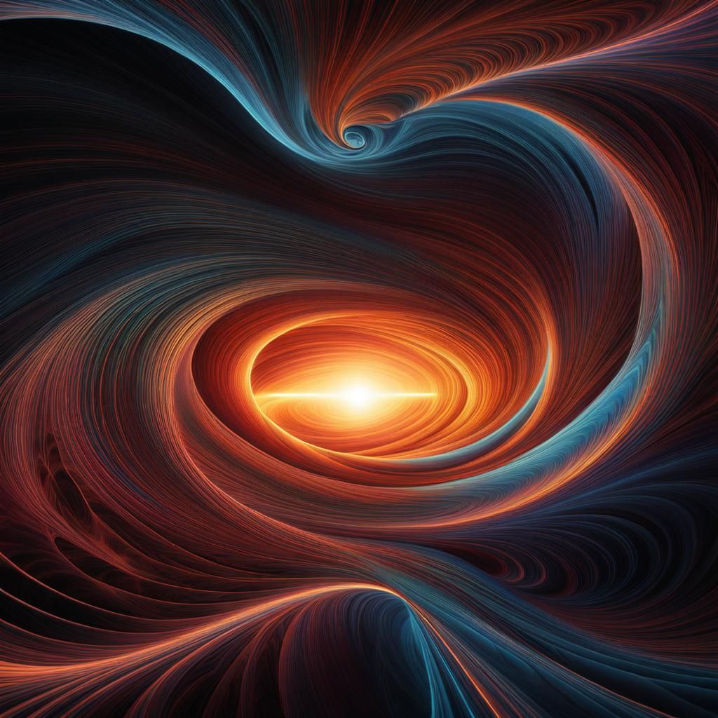 Fractal Suffering: Crimson Void in Digital Art