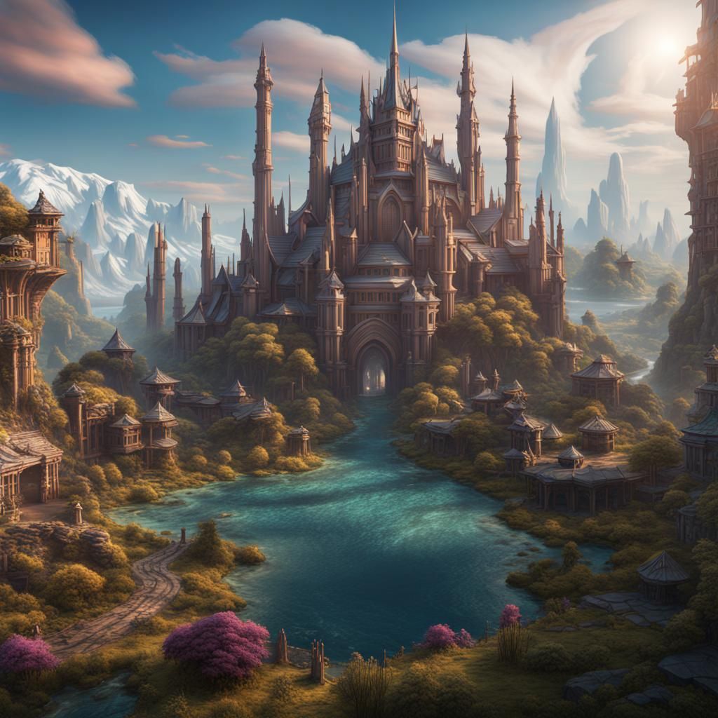 Fantastical Utopian World in Deep Color, 8K